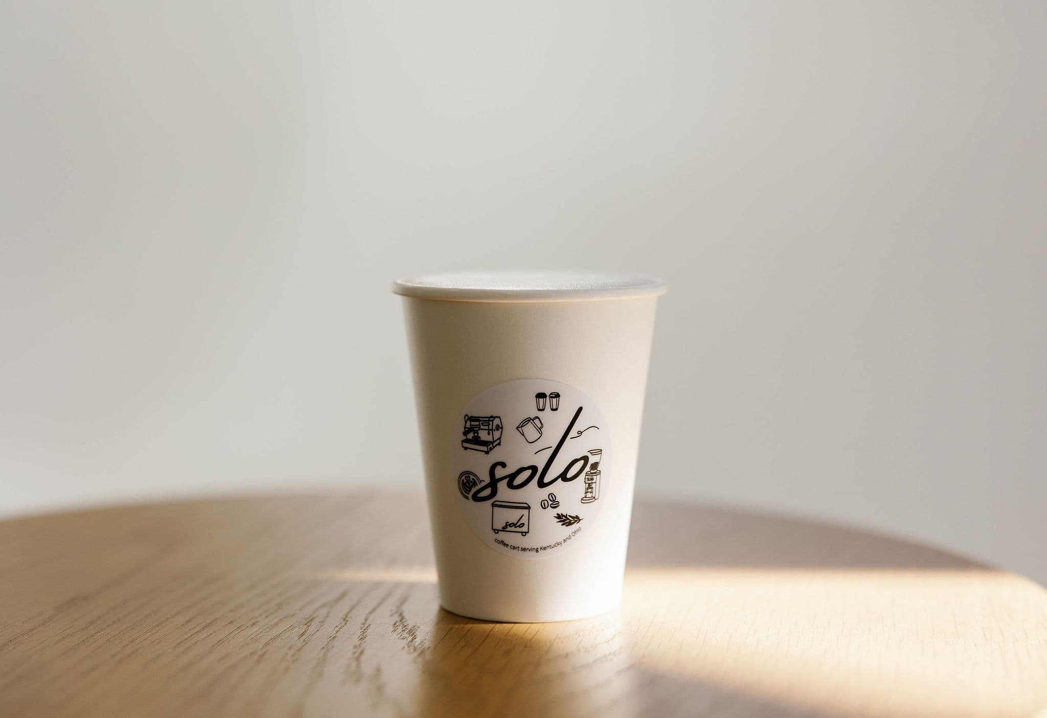 Custom cup sticker close up